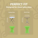 Spandex Cocktail Tablecloth 24 x 30 Round Fit Green