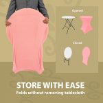 Spandex Cocktail Tablecloth 24 x 30 Round Storage Light Pink