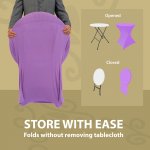 Spandex Cocktail Tablecloth 24 x 30 Round Storage Light Purple