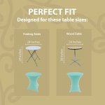 Spandex Cocktail Tablecloth 24 x 30 Round Fit Turquoise