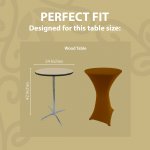 Spandex Cocktail Tablecloth 24 x 42 Round Fit Brown