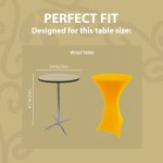 Spandex Cocktail Tablecloth Round 24 x 42 Fit Golden Yellow