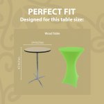 Spandex Cocktail Tablecloth 24 x 42 Round Fit Green