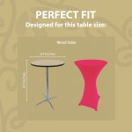 Spandex Cocktail Tablecloth 24 x 42 Round Fit Hot Pink