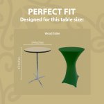 Spandex Cocktail Tablecloth Round 24 x 42 Fit Hunter Green