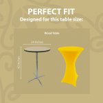 Spandex Cocktail Tablecloth 24 x 42 Round Fit Lemon Yellow