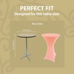 Spandex Cocktail Tablecloth 24 x 42 Round Fit Light Pink