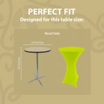 Spandex Cocktail Tablecloth Round 24 x 42 Fit Lime Green