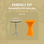 Spandex Cocktail Tablecloth 24 x 42 Round Fit Orange