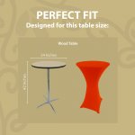 Spandex Cocktail Tablecloth Round 24 x 42 Fit Red