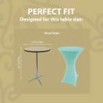 Spandex Cocktail Tablecloth 24 x 42 Round Fit Turquoise