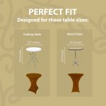 Spandex Cocktail Tablecloth 32 x 43 Round Fit Brown