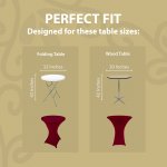 Spandex Cocktail Tablecloth 32 x 43 Round Fit Burgundy