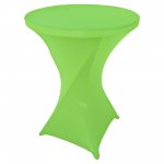 Spandex Cocktail Tablecloth 32 x 43 Round Green