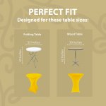 Spandex Cocktail Tablecloth 32 x 43 Round Fit Lemon Yellow