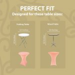 Spandex Cocktail Tablecloth 32 x 43 Round Fit Light Pink