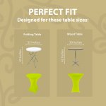 Spandex Cocktail Tablecloth 32 x 43 Round Fit Lime Green