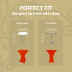 Spandex Cocktail Tablecloth 32 x 43 Round Fit Red