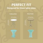 Spandex Cocktail Tablecloth 32 x 43 Round Fit Turquoise