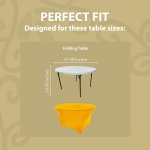 Spandex Cocktail Tablecloth 48 Inch 4 Foot Round Fit Golden Yellow