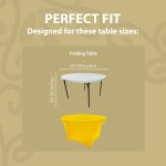 Spandex Cocktail Tablecloth 48 Inch 4 Foot Round Fit Lemon Yellow