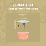 Spandex Cocktail Tablecloth 48 Inch 4 Foot Round Fit Light Pink