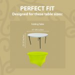 Spandex Cocktail Tablecloth 48 Inch 4 Foot Round Fit Lime Green