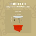 Spandex Cocktail Tablecloth 48 Inch 4 Foot Round Fit Red