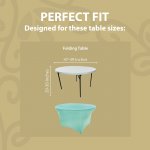 Spandex Cocktail Tablecloth 48 Inch 4 Foot Round Fit Turquoise