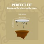 Spandex Cocktail Tablecloth 60 Inch 5 Foot Round Fit Brown