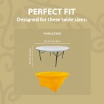 Spandex Cocktail Tablecloth 60 Inch 5 Foot Round Fit Golden Yellow