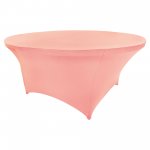 Spandex Cocktail Tablecloth 60 Inch 5 Foot Round Light Pink