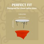 Spandex Cocktail Tablecloth 60 Inch 5 Foot Round Fit Red