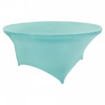 Spandex Cocktail Tablecloth 60 Inch 5 Foot Round Turquoise