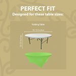 Spandex Cocktail Tablecloth 72 Inch 6 Foot Round Fit Green