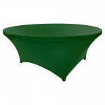 Spandex Cocktail Tablecloth 72 Inch 6 Foot Round Hunter Green