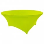 Spandex Cocktail Tablecloth 72 Inch 6 Foot Round Lime Green