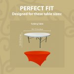 Spandex Cocktail Tablecloth 72 Inch 6 Foot Round Fit Red